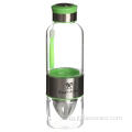 Стеклянная бутылка для воды 500 мл с силиконовым рукавом